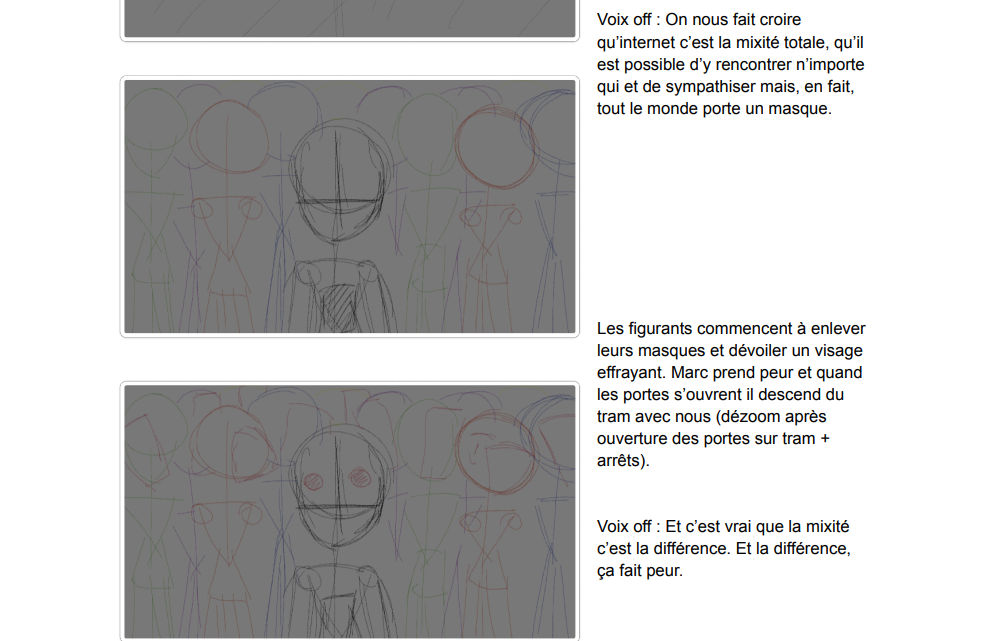 Storyboard du projet endogamie